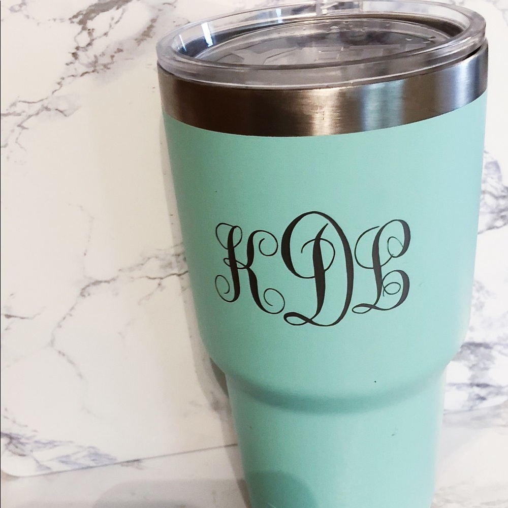 Personalized Monogram detail for Yeti cup!